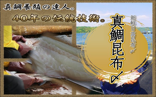 新鮮真鯛昆布〆炙り