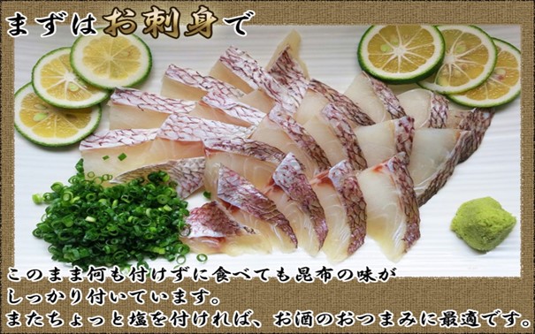 新鮮真鯛昆布〆炙り＆真鯛炙りの味比べセット